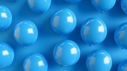 Vibrant Blue Balloons Seamless Texture Pattern for Fun and Festive Background Designs