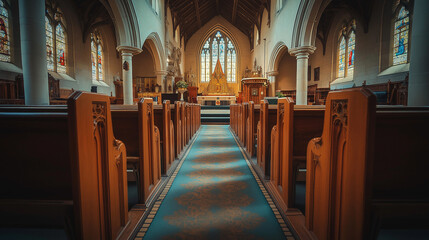 View from the pulpit in a church