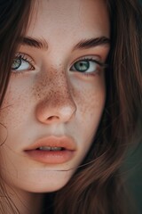 Obraz premium A Pretty girl expression of feelings cropped view