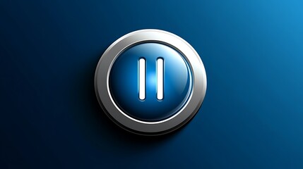 Minimalist Vector Power Button Icon for UI Design and Technology Concepts