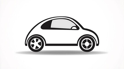Fototapeta premium Modern and Clean Vector Design of an Electric Car Icon