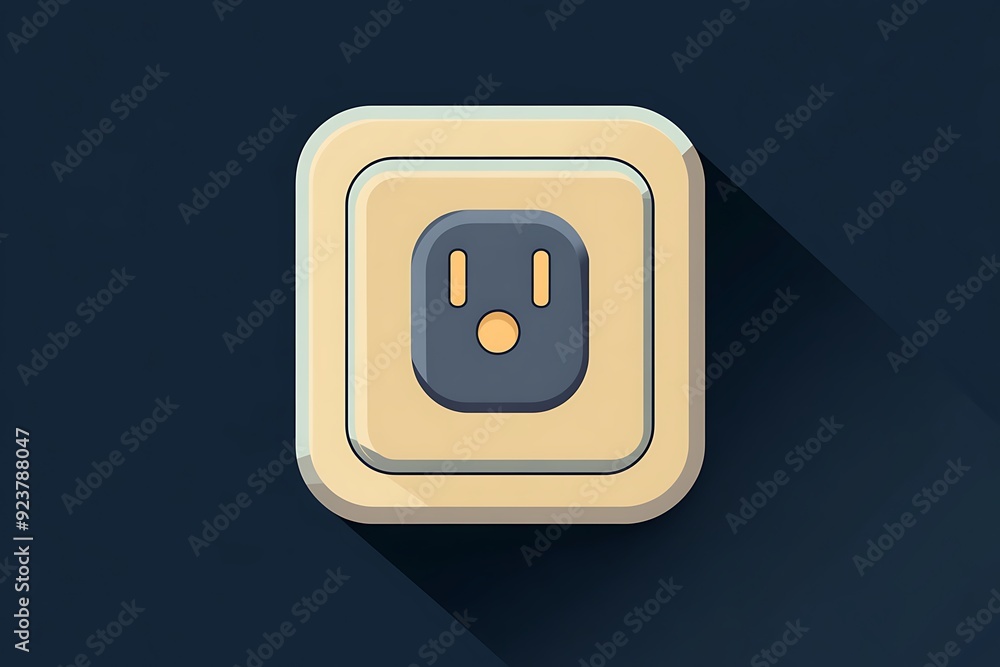 Aufkleber modern and minimalist vector power socket icon for graphic design projects