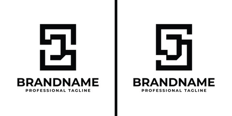 Letters SJ Monogram Logo, suitable for any business with JS or SJ initials