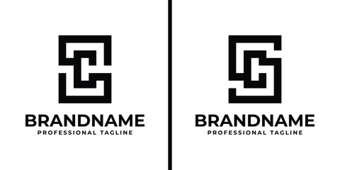 Obraz premium Letters SC Monogram Logo, suitable for any business with CS or SC initials