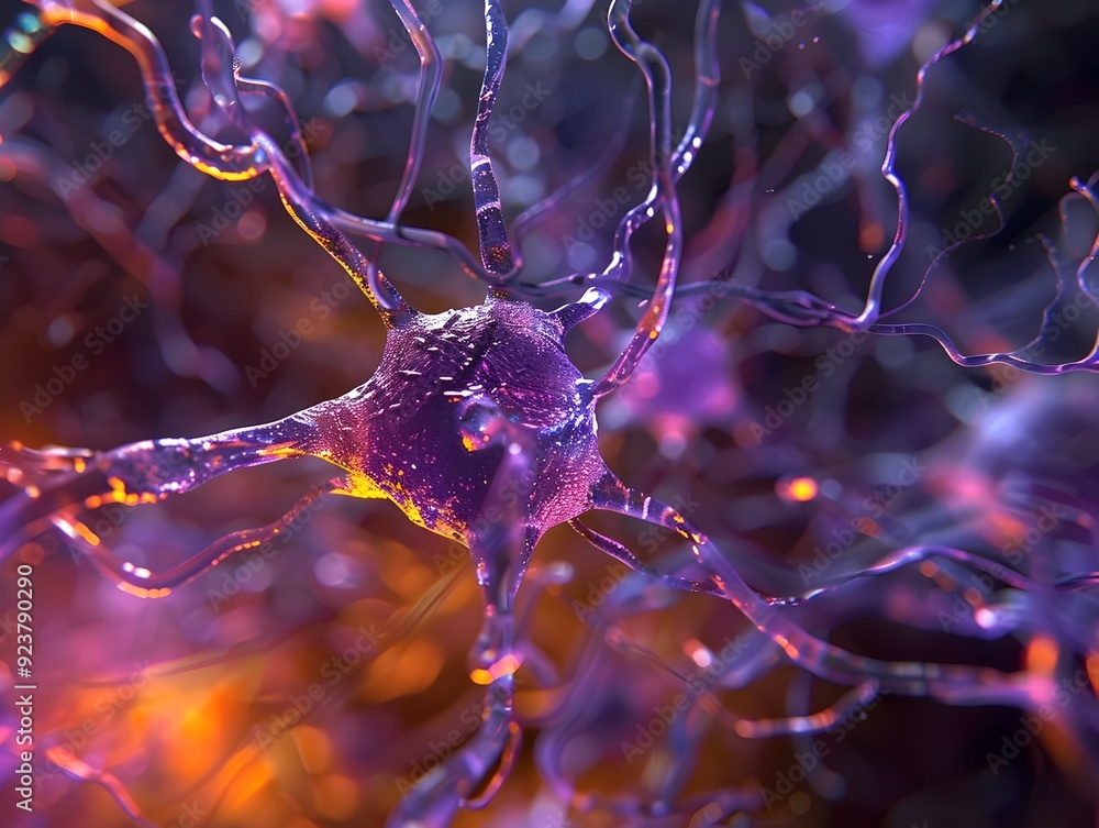 Poster abstract neuron cell structure.