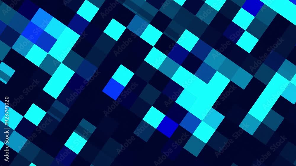 Poster abstract multicolored pattern, mosaic background. fractal geometry: background of glowing blocks. sc