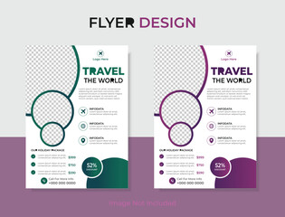 This is different type of Travel Flyer Design with 2 Color