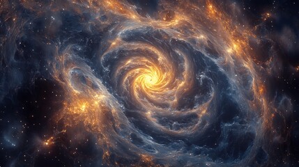 Celestial Brushstrokes: Intricate Cosmic Design in a Star Cluster