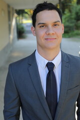 Handsome young man wearing a cute suit 