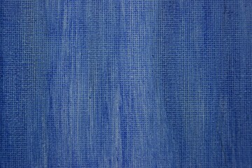 Blue abstract background. Blue canvas texture. 