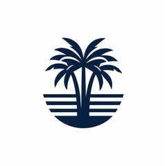 palm tree logo vector, Palm tree icon design, palm tree silhouette, palm Tree Vector Illustration , beach sunset and palm tree logo design, Tropical Palm Tree