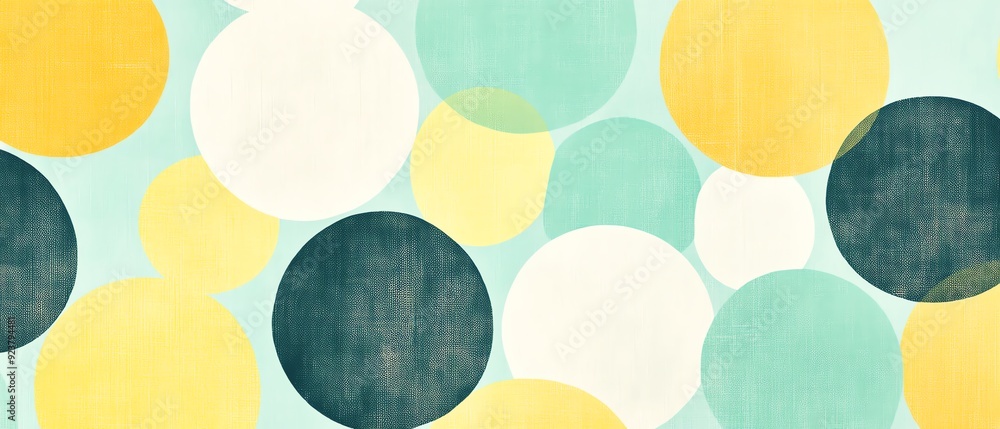 Poster colorful abstract circles in soft tones create a playful and modern backdrop, perfect for artistic a