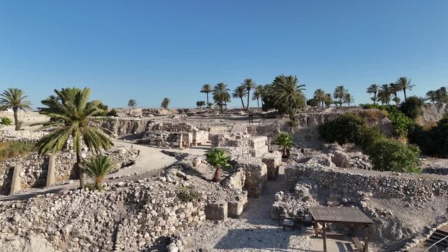 Tel Megiddo National Park Aerial view, israel
the legendary site of ancient battles and biblical prophecies, drone view, 2024, Israel
