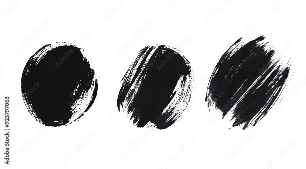 Aufkleber discover vibrant black brush strokes and unique ink textures that are perfect for elevating your soc
