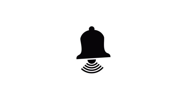 Bell icon. Bell ringing sign. Alarm concept, micro animation, cartoon, vector, illustration, clip art. Animated Symbol