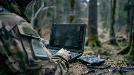 The soldier with a laptop