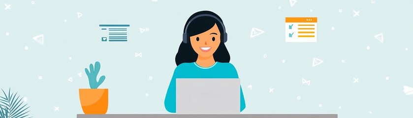 A customer service representative delivering high-quality service to a client over the phone, demonstrating professionalism and effective support