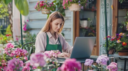 The gardener with laptop
