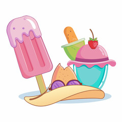 Summer and vacation icons to be displayed on an isolated white background (9)