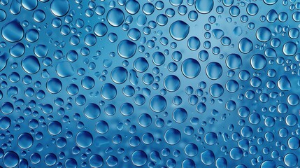 Mesmerizing Blue Water Droplet Pattern Backdrop, Showcasing Dynamic Fluid Movements and Reflective Surfaces in an Abstract Artistic Display