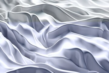 Obraz premium Abstract White Fabric Waves - A Smooth Texture