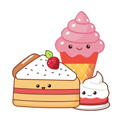 Sweet and delicious food on a isolated white background (4)