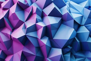 Obraz premium Abstract Geometric Purple and Blue Polygonal Background