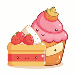 Sweet and delicious food on a isolated white background (9)