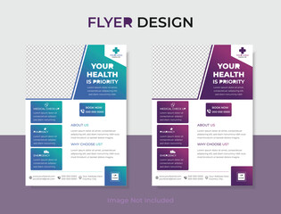 Medical Flyer Design With 2 Colors 