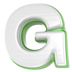 G Letter 3D Render
