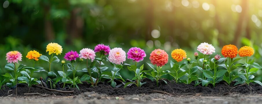 A garden flourishing with increased flowers, while a neighboring plot decreases into weeds, symbolizing nurture vs. neglect