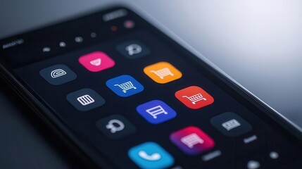 Fototapeta premium UserFriendly Mobile App for Global Marketplace