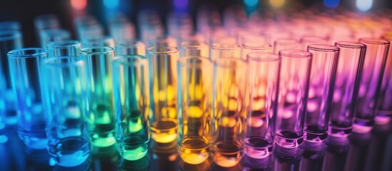 Colorful Glass Tubes, Science Experiment Abstract