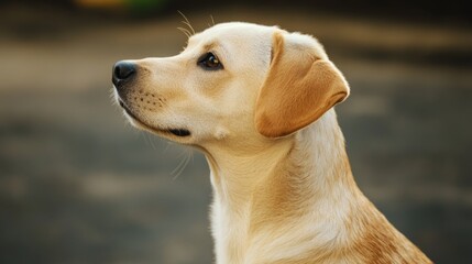 Profile of a Golden Labrador