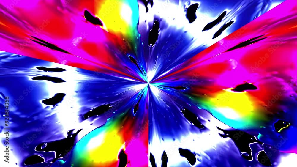 Poster abstract multicolored rainbow wave. abstract wave twisted background. close up illustration of abstr