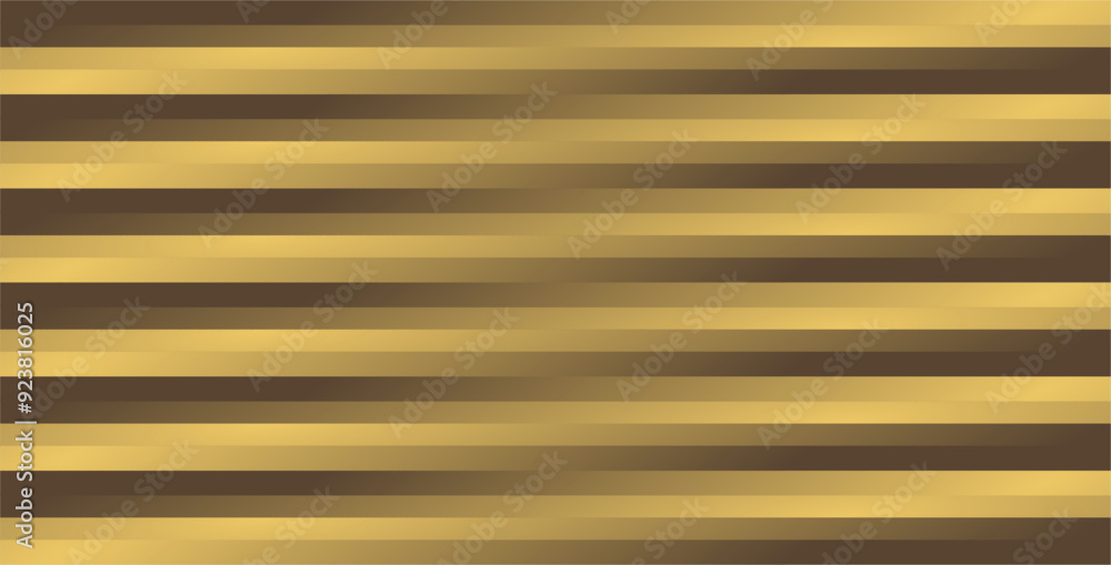 Poster the composition of horizontal lines and geometric planes with gold gradient colors arranged repeated