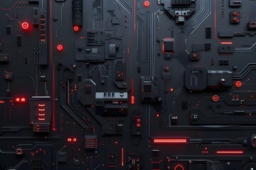 Fototapeta premium Abstract Futuristic Technology Background