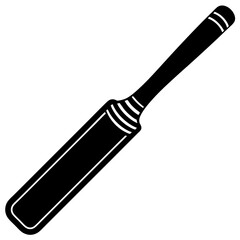 cricket bat black color Silhouette vector design