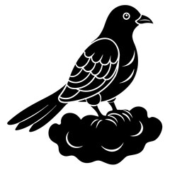 Ein Kuckuck vector silhouette illustration