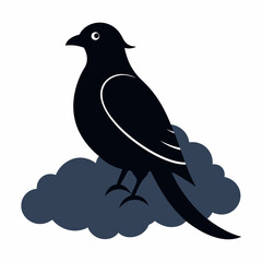Ein Kuckuck vector silhouette illustration