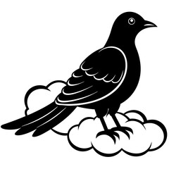 Ein Kuckuck vector silhouette illustration