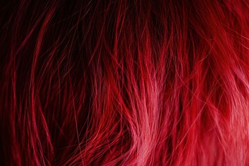 Fototapeta premium Vibrant red hair texture close-up shot