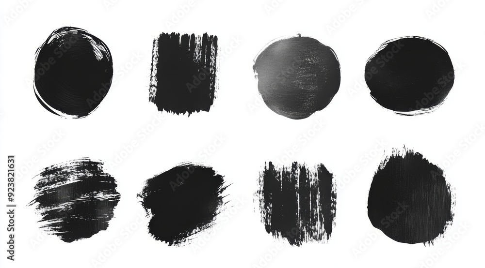 Poster this versatile and comprehensive collection of paint brush strokes and ink textures is perfect for e