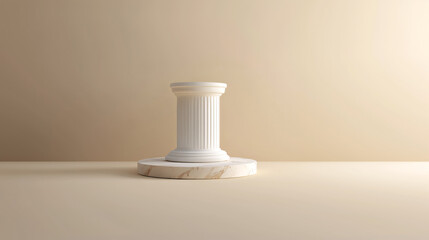 column isolated on creamy background pedestal for something