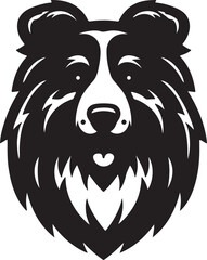 bear mascot silhouette vector art illustration