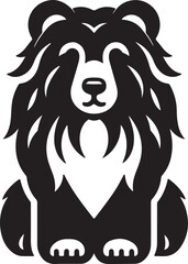 bear mascot silhouette vector art illustration