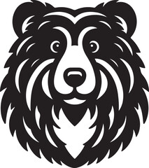 bear mascot silhouette vector art illustration