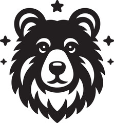 bear mascot silhouette vector art illustration