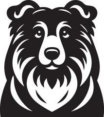 bear mascot silhouette vector art illustration