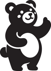 bear mascot silhouette vector art illustration
